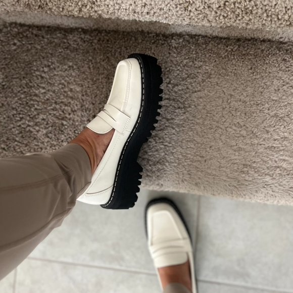 White Platform Loafers - Picture 6 of 9